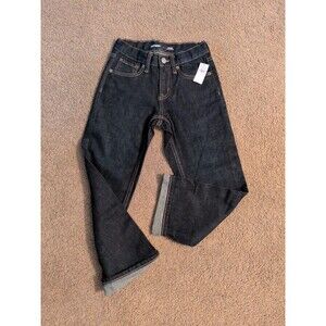 Old Navy Dressy Denim Pants Size 7 Boys Loose-Fit Pants Dark Wash NWT